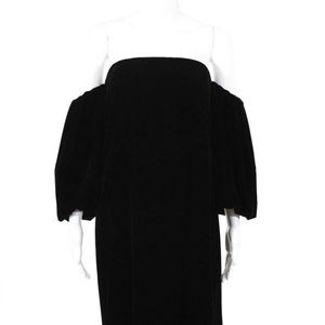 Elizabeth & James AMAZING Silk Velvet Off Shoulder Puff Sleeve Dress 4